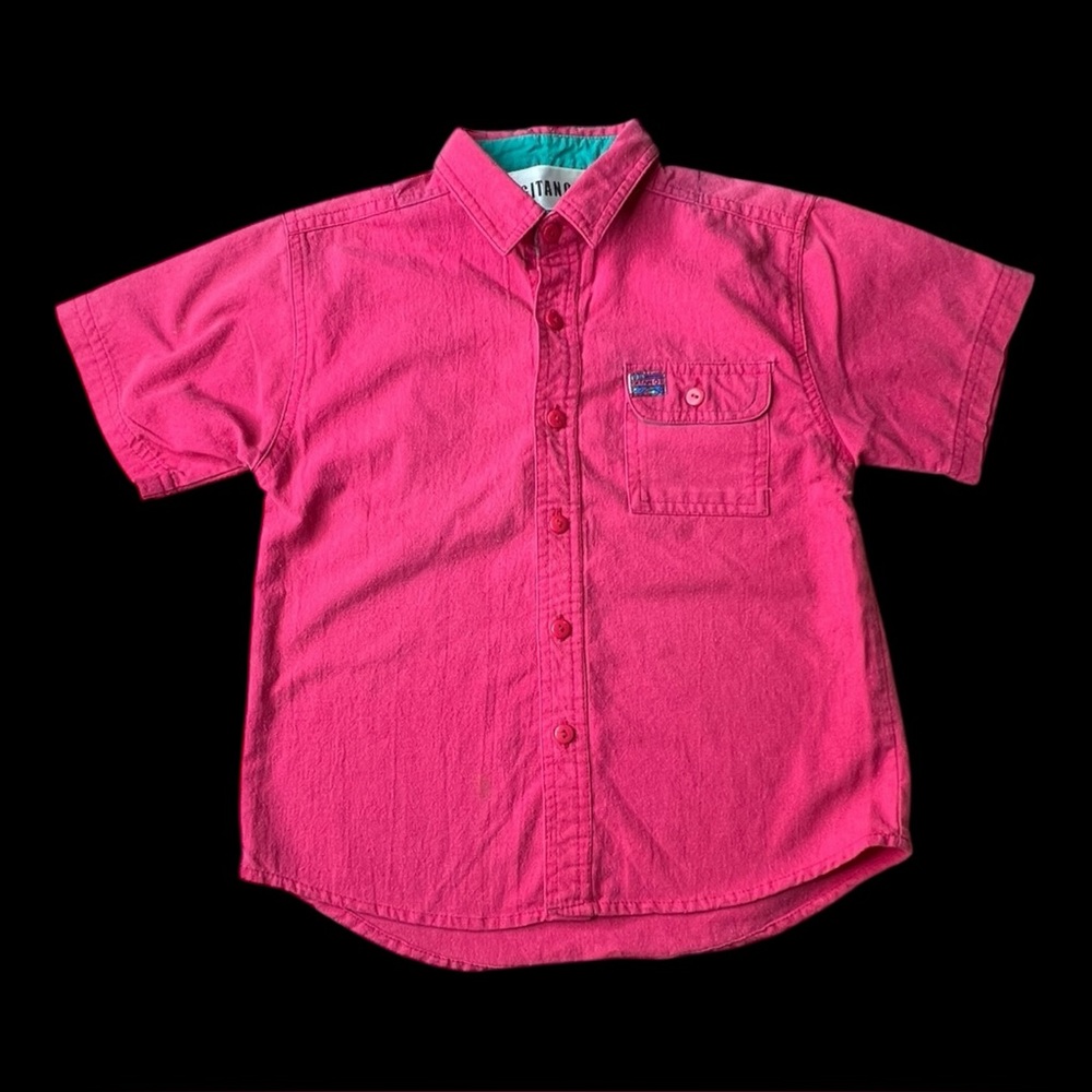 Gitano 90s Vintage Pink Kids Button Up Shirt Sz 5-6